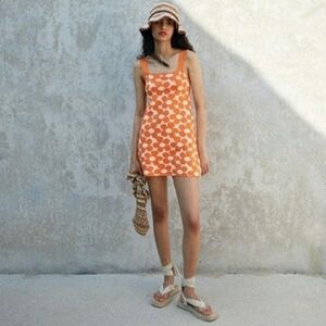 Zara SHORT JACQUARD DRESS